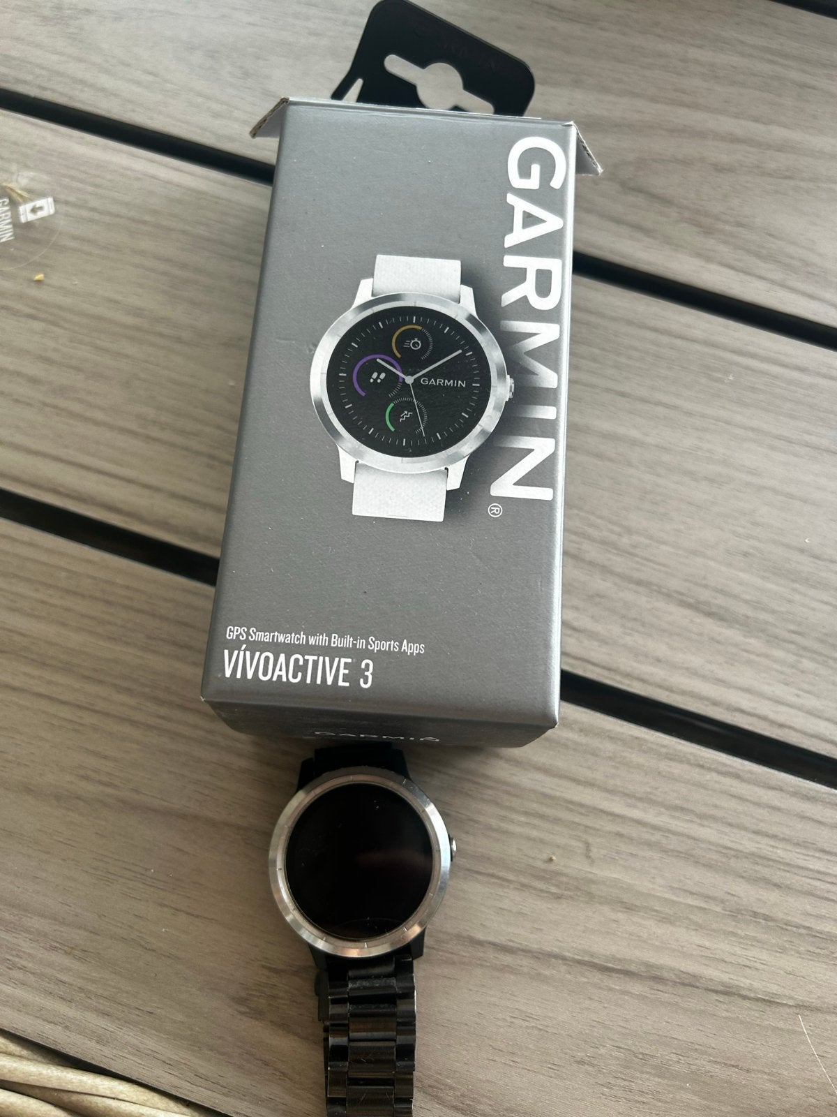 Garmin Vivoactive 3 GPS Smartwatch - Zwart, Gebruikt, Zwart, Ophalen of Verzenden, Waterdicht