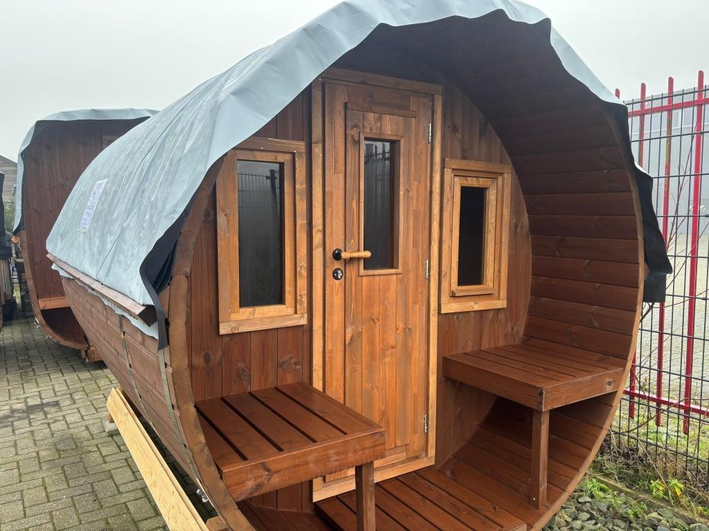 Design Barrelsauna 280 I Thermohout I 2025 opruiming!, Ophalen, 8431 NA, Buurstede 17, Wellness4Fun, Fins of Traditioneel