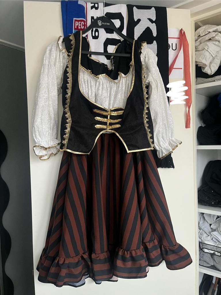 carnaval piraat jurkje, Carnaval, Maat 42/44 (L), Ophalen of Verzenden, Zo goed als nieuw