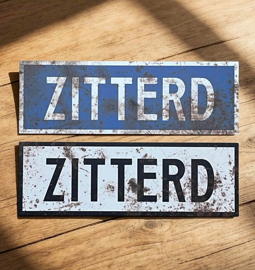Retro Plaatsnaambord Zitterd 60cm, Ophalen of Verzenden, Nieuw