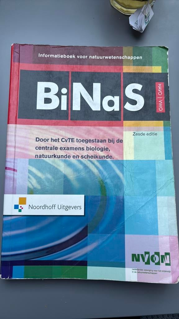 Binas zesde editie informatie boek voor natuurwetenschappen, Boeken, Ophalen of Verzenden, Gelezen, Natuurwetenschap