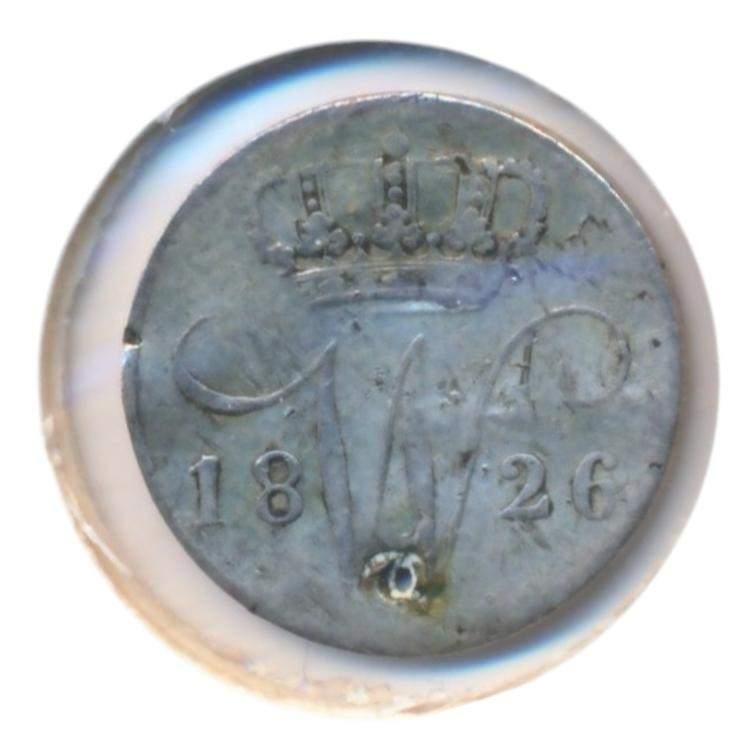 Nederland 5 Cent 1826 B-a Willem I, Zilver, Ophalen of Verzenden, Koning Willem I, Losse munt