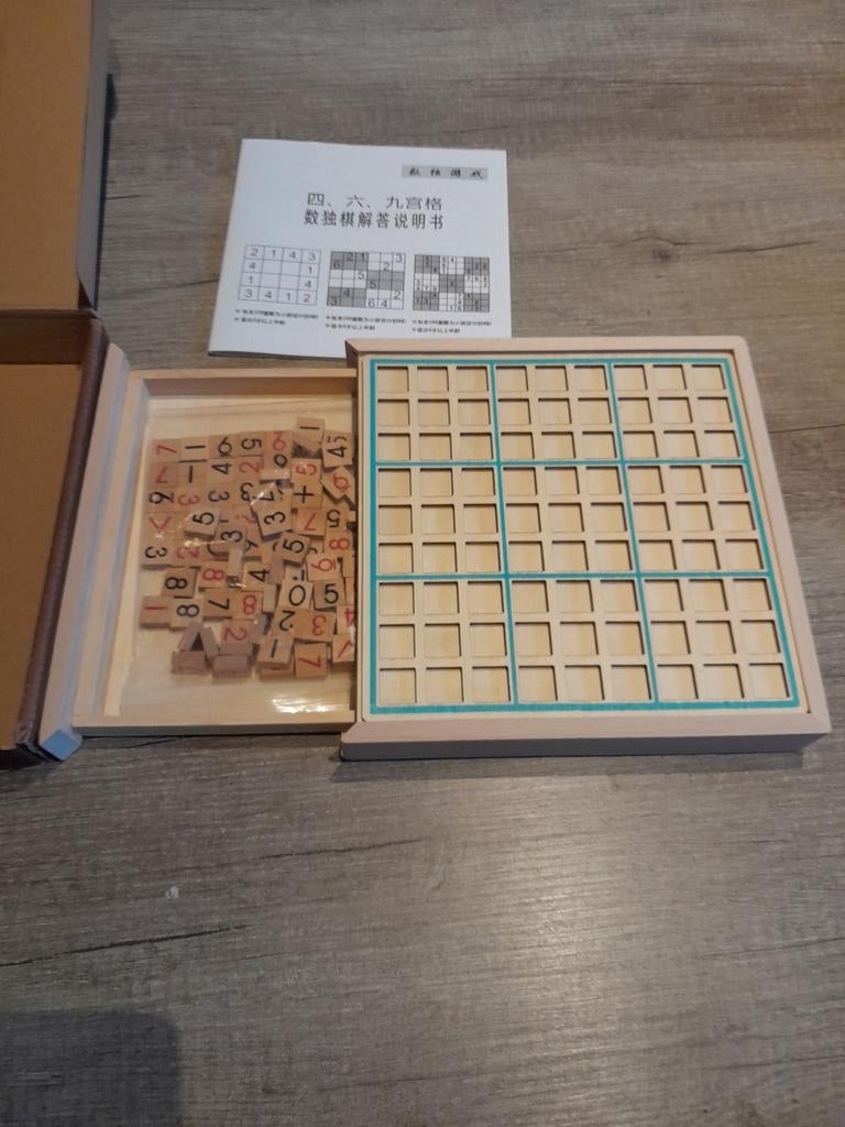 Houten Sudoku Puzzelspel, Onbekend, Nieuw, Info@generic.com, Vijf spelers of meer