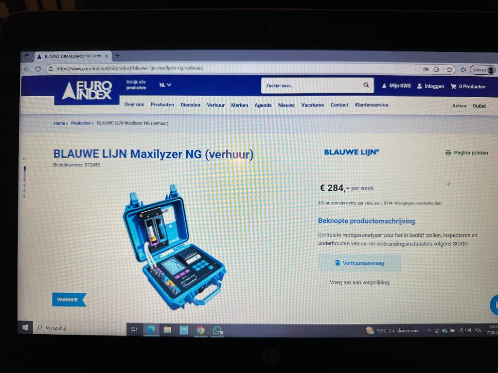 HVAC set INDEX MAXILYZER-NG+BlueLine digitale manometer, Ophalen of Verzenden, Zo goed als nieuw, Druk