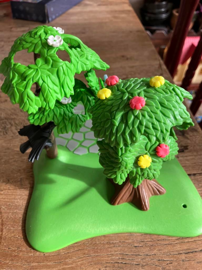 Playmobil tuin met bomen en wat dieren, Ophalen of Verzenden, Gebruikt, Los playmobil