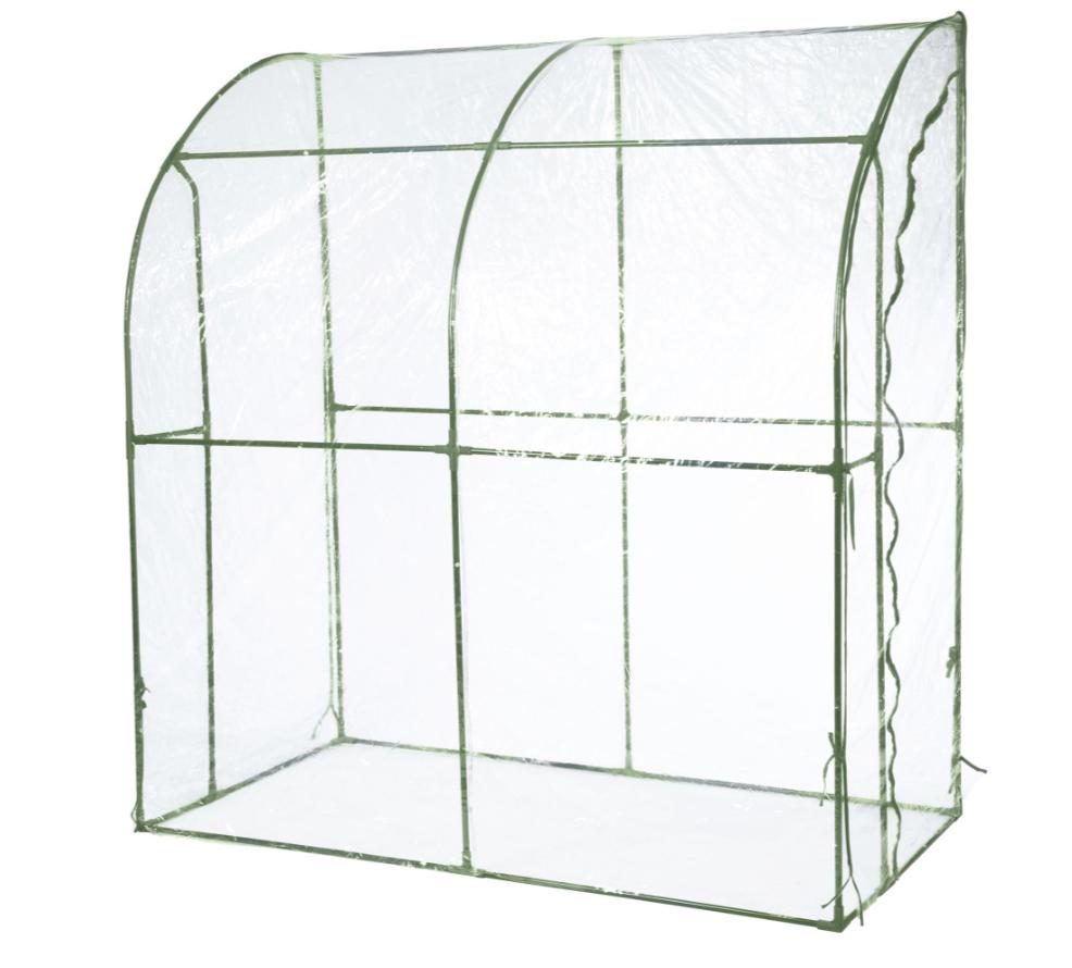 Muurtuinkas - 2 x 1 x 2,15m - lichtgroene buizen/transparant, Verzenden, Overige typen