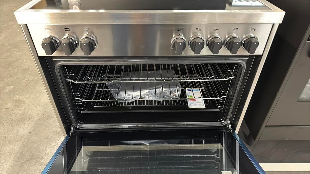 Bertazzoni Inductie fornuis 90cm rvs, Ophalen, 60 cm of meer, Nieuw, Energieklasse A of zuiniger