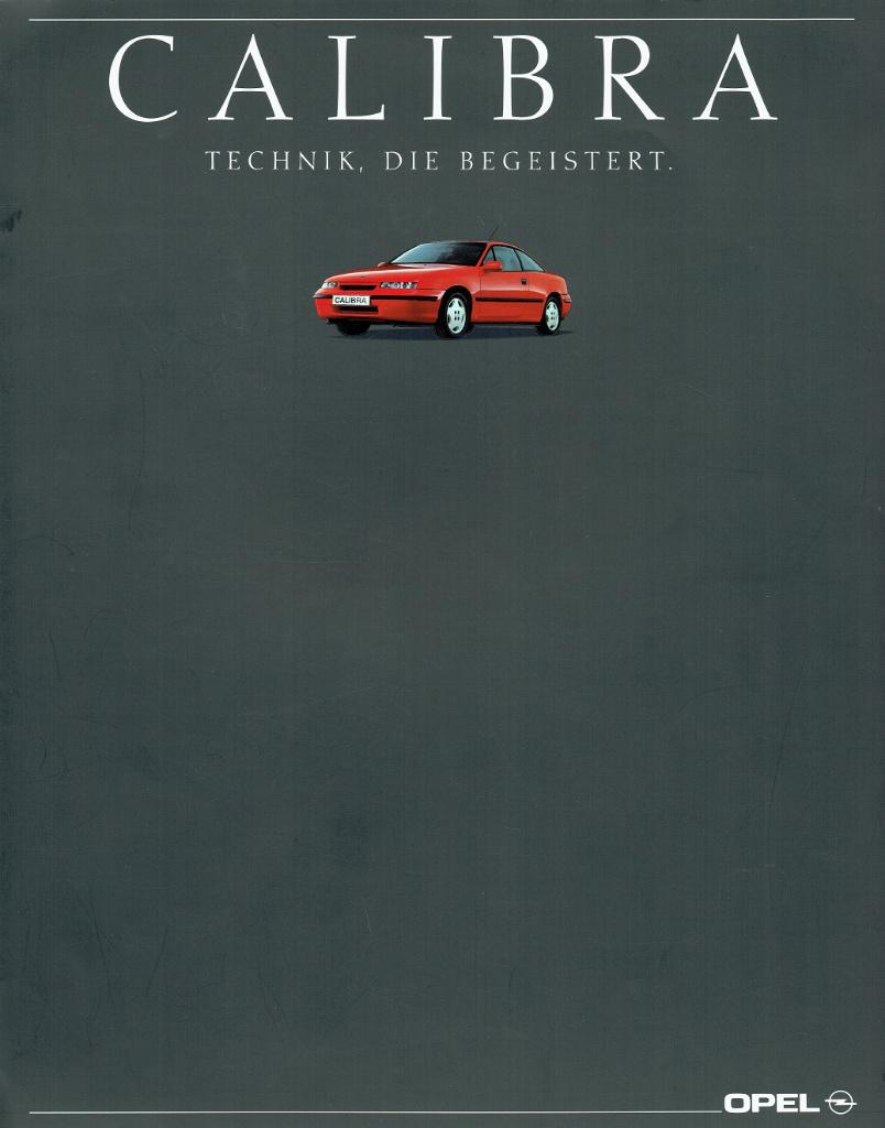 Folder Opel Calibra (1989), Verzenden, Gelezen, Opel