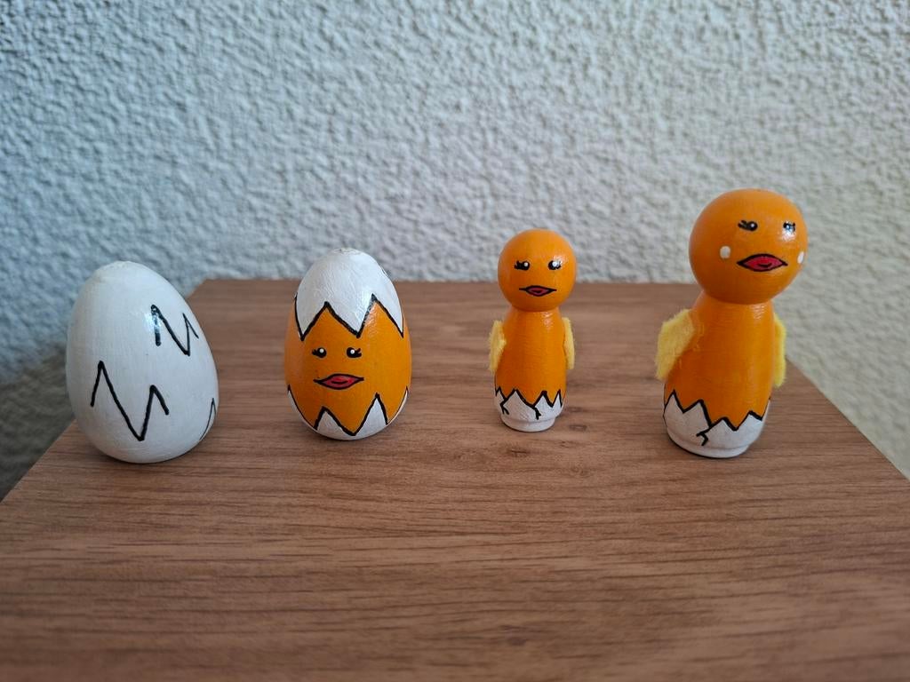 Ei tot kuiken Paas pegdoll set, Ophalen of Verzenden, Zo goed als nieuw