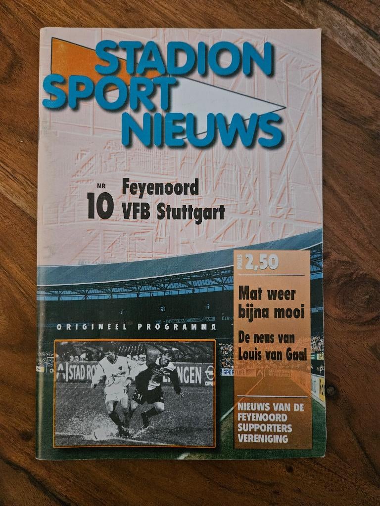 ⚽ Programma Uefa-Cup Feyenoord - Vfb Stuttgart 2000-2001 ⚽, Ophalen of Verzenden, Zo goed als nieuw, Feyenoord, Boek of Tijdschrift