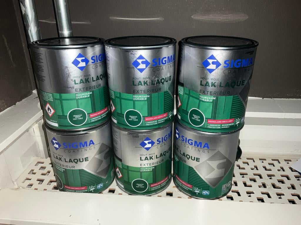 Sigma grachtengroen hooggglans. 17 euro p.s, Ophalen of Verzenden, Zo goed als nieuw, Wit