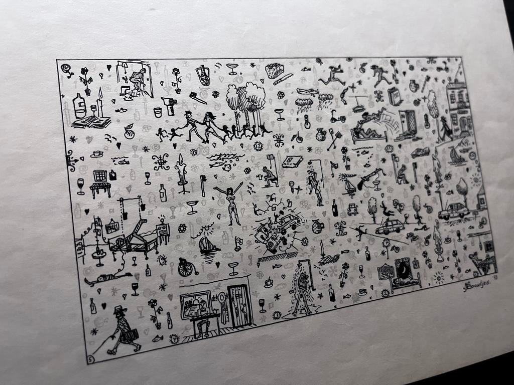Reproductie van een tekening, Ophalen