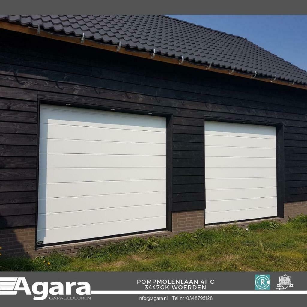 Kanteldeur vervangen? in 4 uur een nieuwe electr. garagedeur, Ophalen of Verzenden, Hout, 120 cm of meer, 215 cm of meer