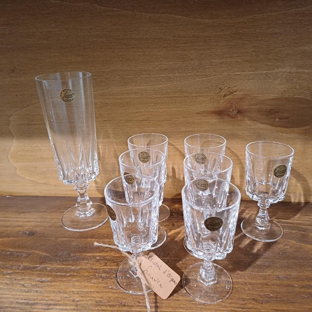 Cristal d Arques glasservies Louvre, Ophalen of Verzenden