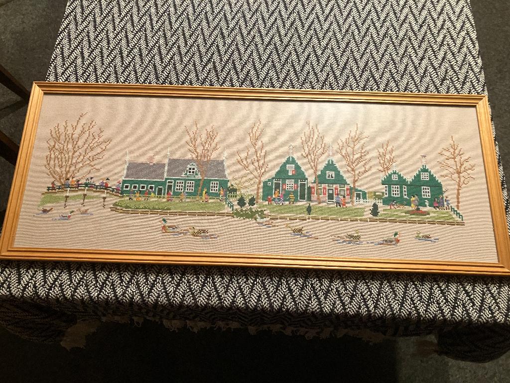 zaanse schans huisjes zaandijk borduurwerk, Ophalen