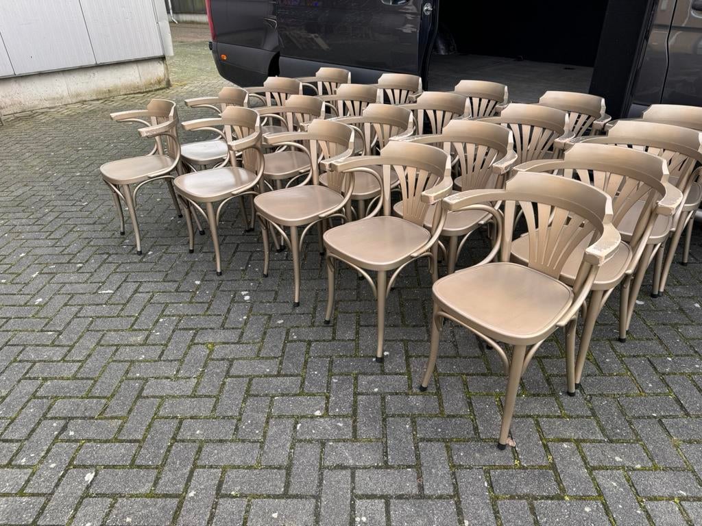 TON thonet bar bistro café kroeg stoelen vintage goud retro, Gebruikt, Overige kleuren, Café bar bistro klassiek antiek vintage thonet