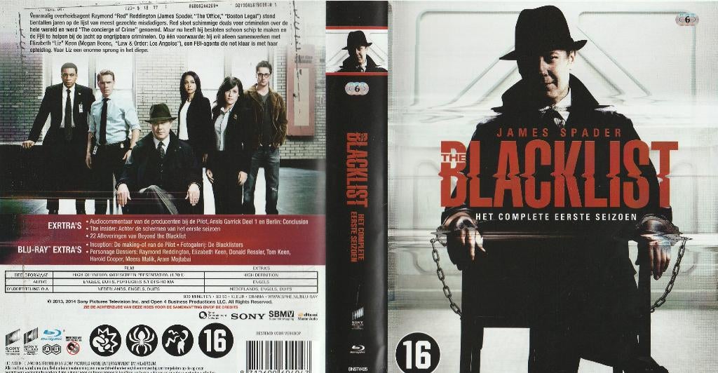 Blacklist het complete eerste seizoen 6 blu ray box ( ned.o., Cd's en Dvd's, Blu-ray, Ophalen of Verzenden, Zo goed als nieuw