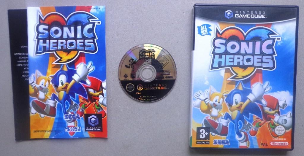 Sonic Heroes voor de Nintendo GameCube Compleet, Spelcomputers en Games, Games | Nintendo GameCube, Avontuur en Actie, 1 speler