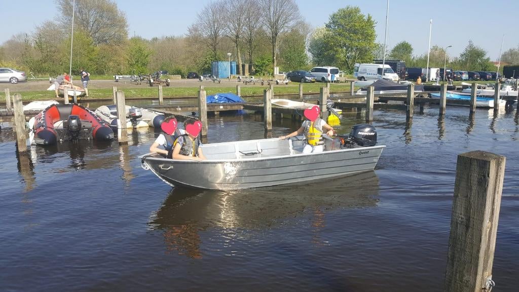 Alu boot Qwest Pro met motor, bok, etc, geheel vaarklaar, Ophalen, Gebruikt, Tot 10 pk, Aluminium