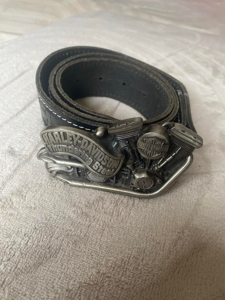 Harley Davidson Thundering Steel Riemgesp met Riem, Kleding | Heren, Minder dan 95 cm, Ophalen of Verzenden, Riem of Ceintuur