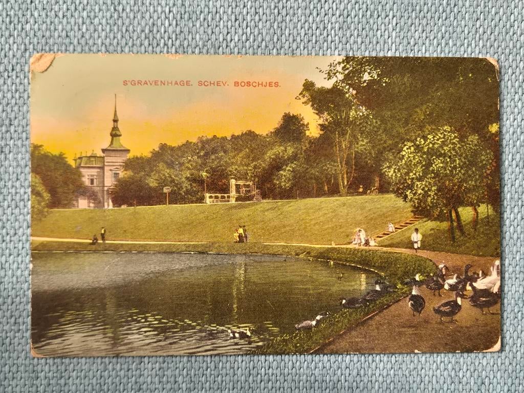 Oude Ansichtkaart Scheveningen, Den Haag, Ophalen of Verzenden, 1920 tot 1940, Gelopen, Zuid-Holland