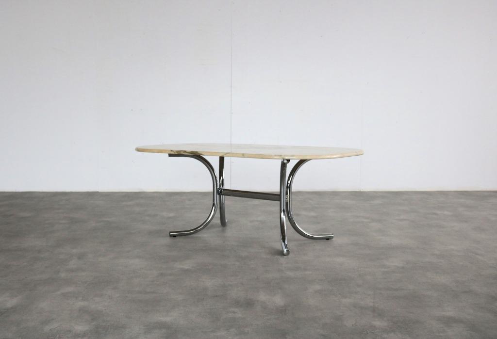 vintage salontafel | tafel | marmer | Zweden (2), Ophalen of Verzenden, Gebruikt, Overige materialen