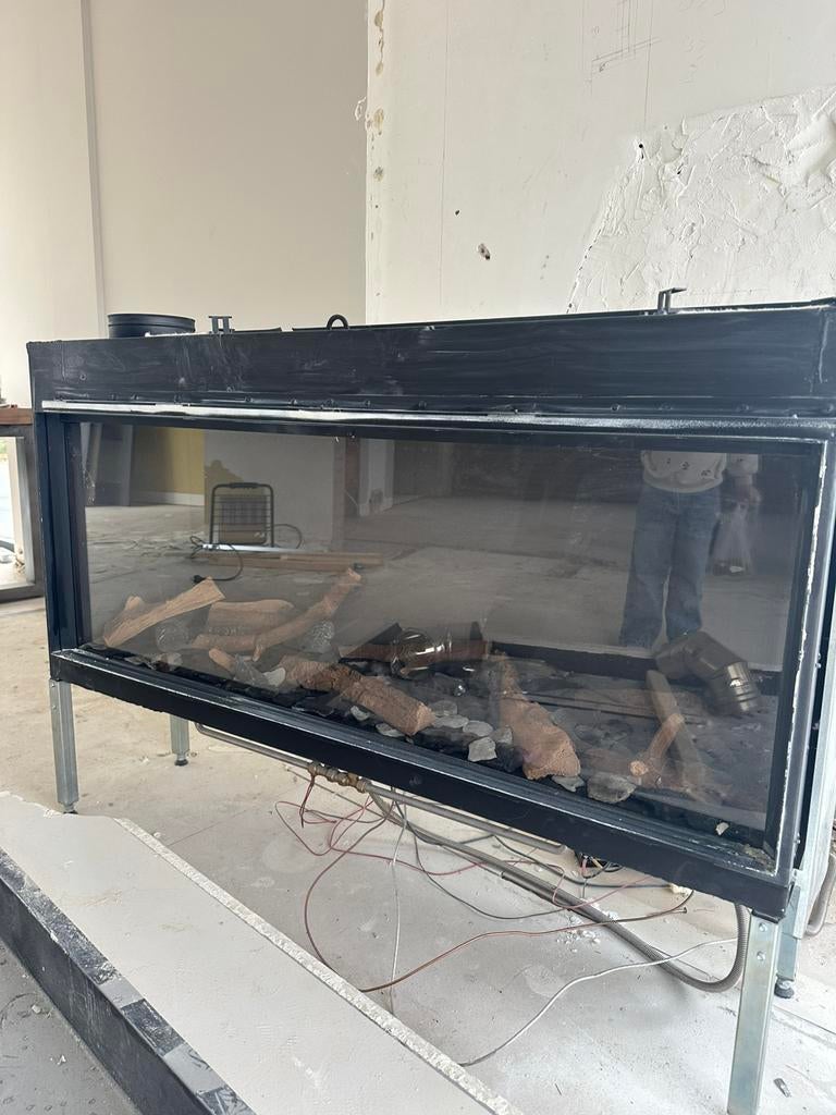 Inbouw gashaard met afstandsbediening Dru, Ophalen, Zo goed als nieuw, Inbouwhaard, Gashaard