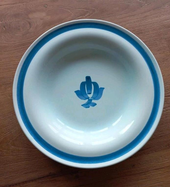 Vintage Borden 5 Bo Fajans Zweeds Design jaren 30, Ophalen of Verzenden, Keramiek, Overige stijlen, Bord(en)