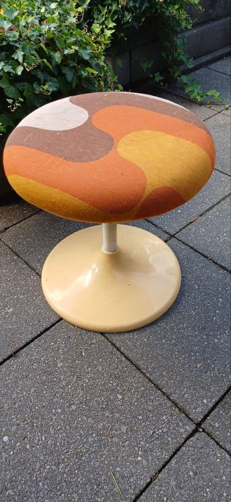 Vintage jaren 60 Joe Colombo space age krukje kaptafelstoel, Ophalen of Verzenden, Hout