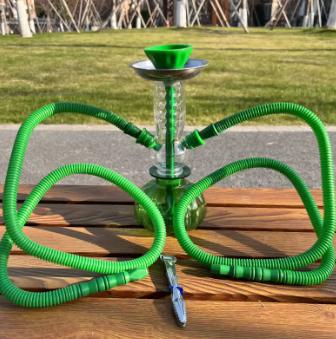 Prachtige Shisha / Waterpijp acryl met dubbele slang (25cm), Ophalen of Verzenden, Nieuw, (Water)pijp