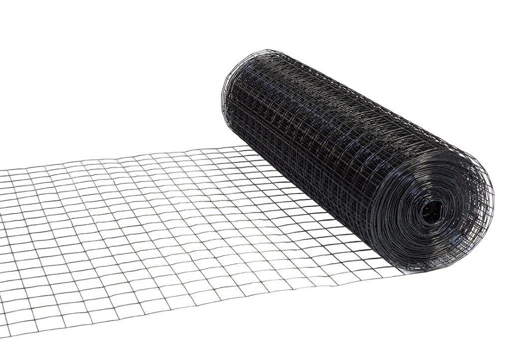 Tuingaas zwart maas 50 x 50 lengte 25 meter, 1 meter hoog