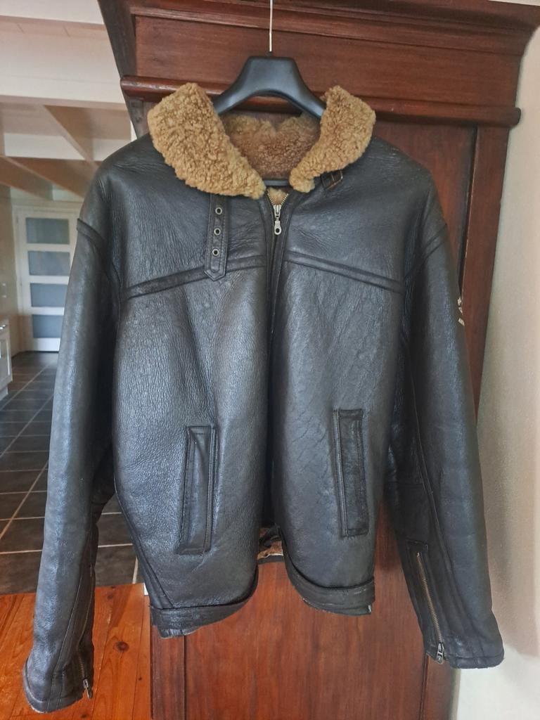 Pall Mall leren piloten jack met sheepskin voering, Kleding | Heren, Ophalen, Bruin, Pall Mall PME Legend, Overige maten