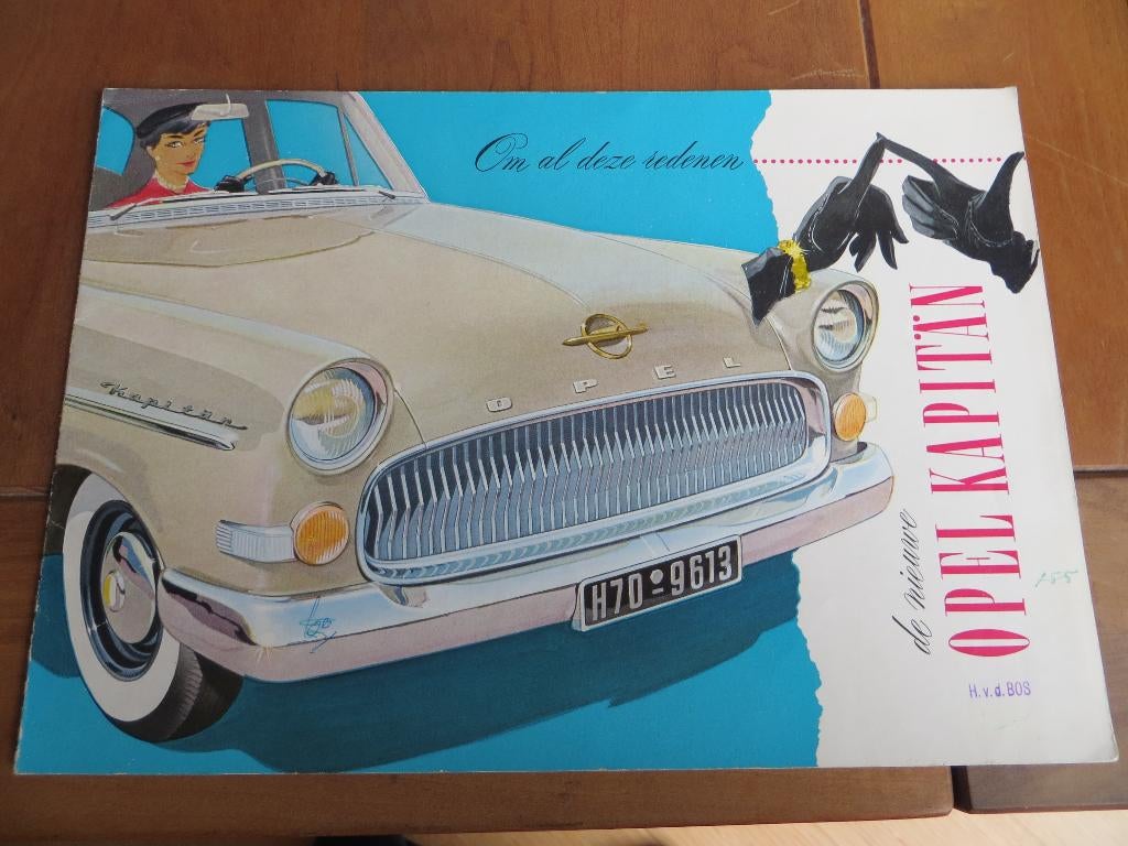 Folder Opel Kapitan 1956, Opel, Zo goed als nieuw, Opel, Ophalen of Verzenden