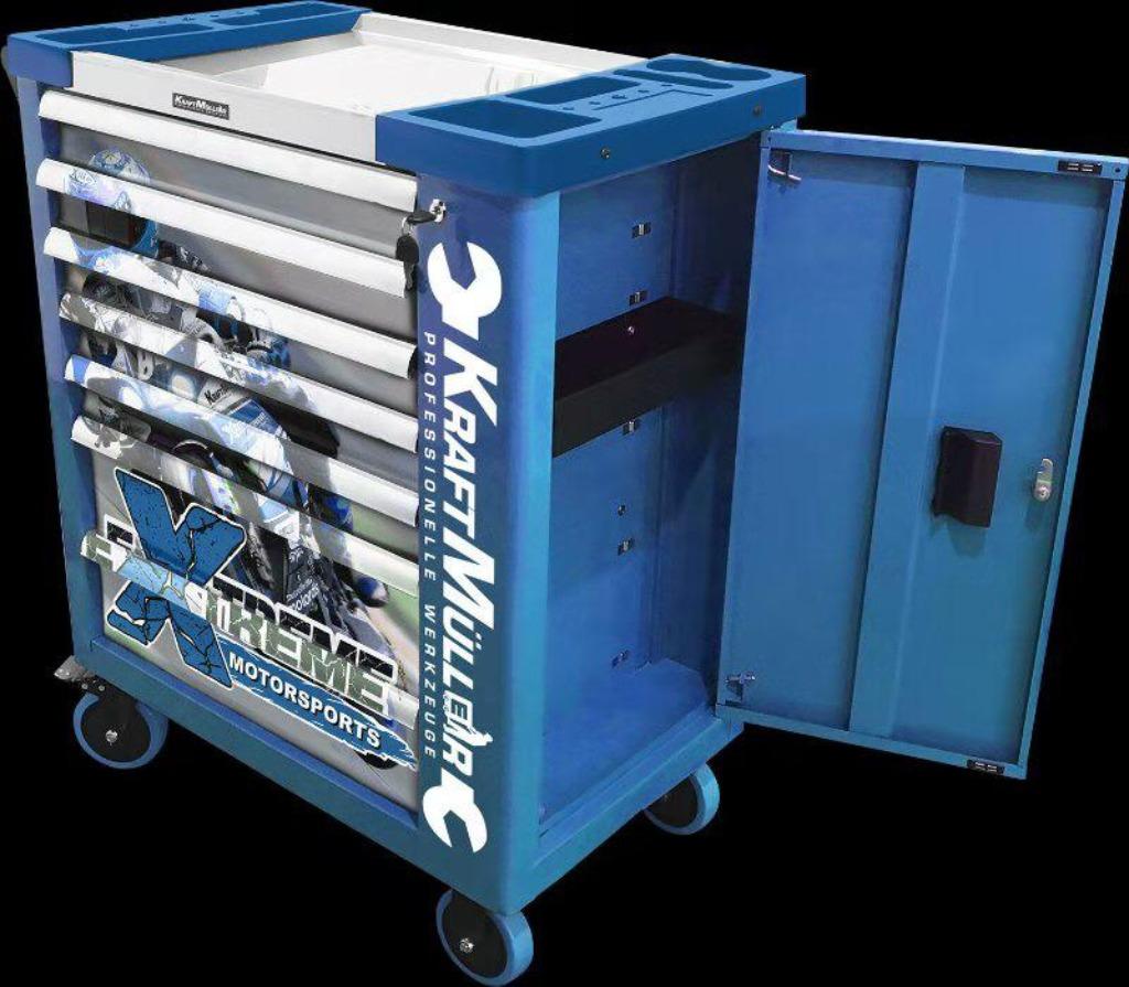 Kraft Müller Gereedschapswagen Pro Racing Blue-Flex Edition, Ophalen of Verzenden, Nieuw