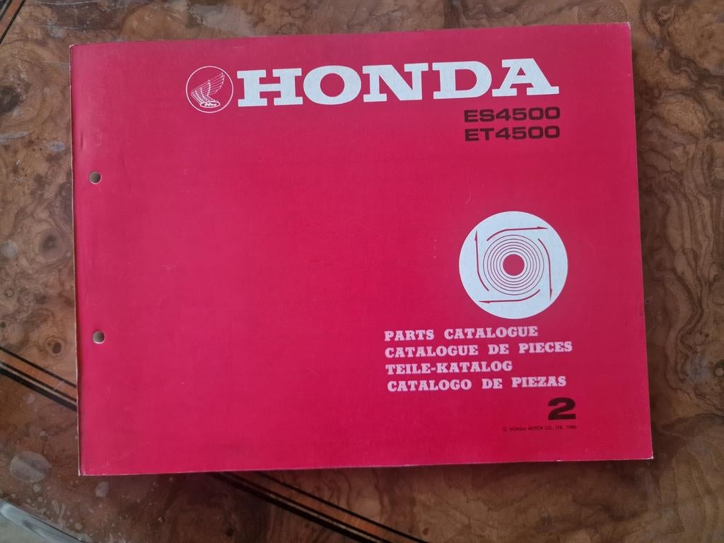 Honda Generator Partlist Boekjes, Ophalen of Verzenden, Minder dan 5 kVA, Benzine
