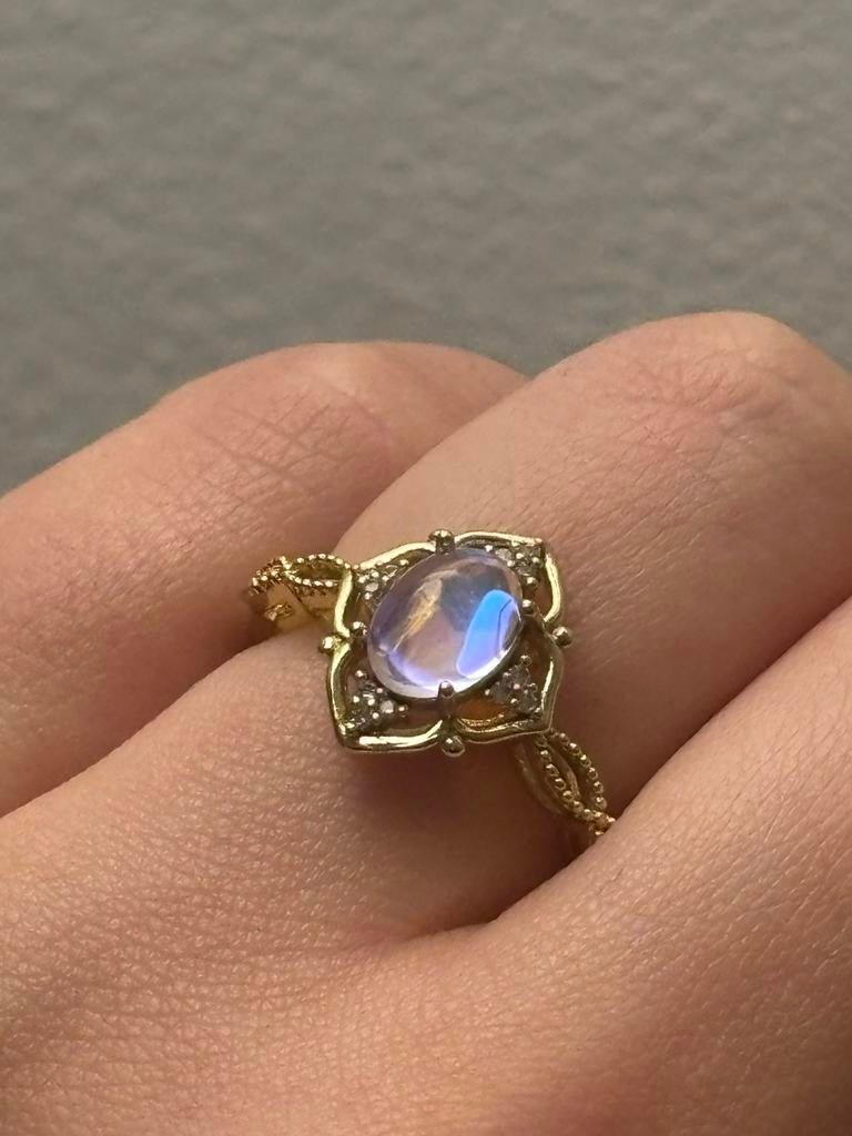 18K Goud Vergulde Ring - Verstelbaar!, Sieraden, Tassen en Uiterlijk, Ringen, IJzer of Staal, Nieuw, Ophalen of Verzenden, Kleiner dan 17