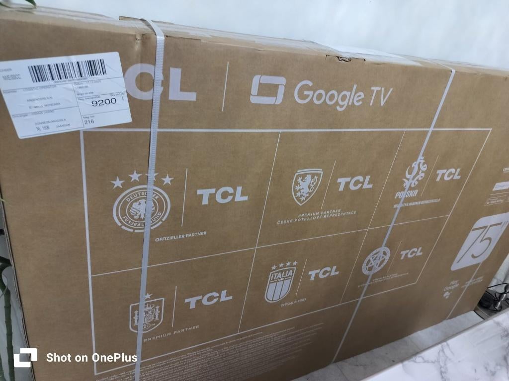 Nieuwe TV 75-inch TCL-tv, Overige merken, QLED, Nieuw, 120 Hz