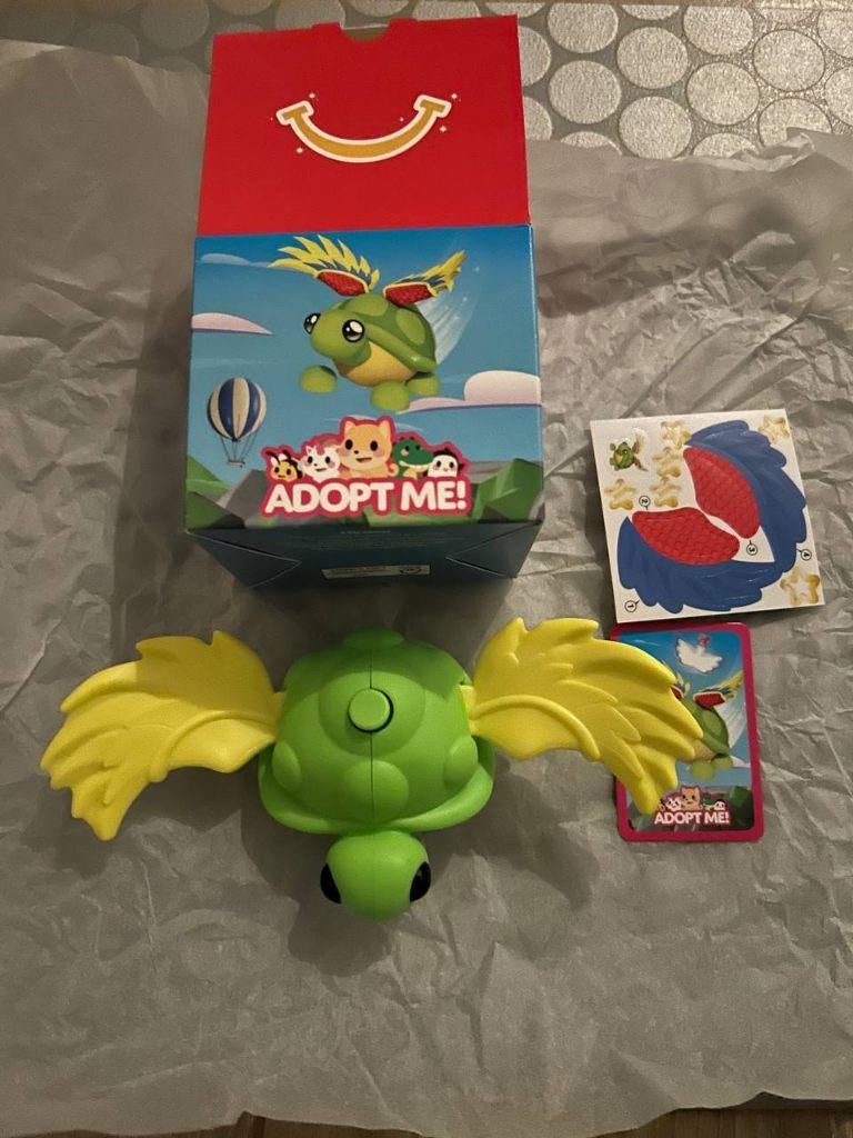 McDonald's speeltje Adopt Me! Roblox Flying Turtle, Ophalen, Nieuw
