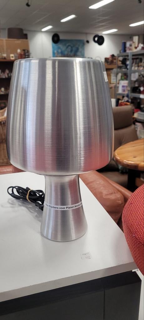 Vintage Rob Gijsbers Planet Amsterdam aluminium tafellamp, Ophalen, Gebruikt, Onbekend, Onbekend