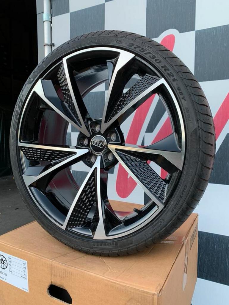 21 inch Audi A6 C8 velgen C7 A7 5x112 + continental Q3 Q5, 265 mm, Banden en Velgen, Nieuw, Zomerbanden