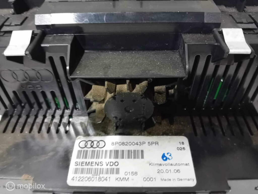 Kachelbedieningspaneel Audi A3 8P0820043P, Ophalen of Verzenden, Gebruikt