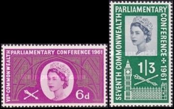 ENGELAND 1961 Commonwealth Parliament, Michel: 349-50, Postf, Verzenden, Postfris