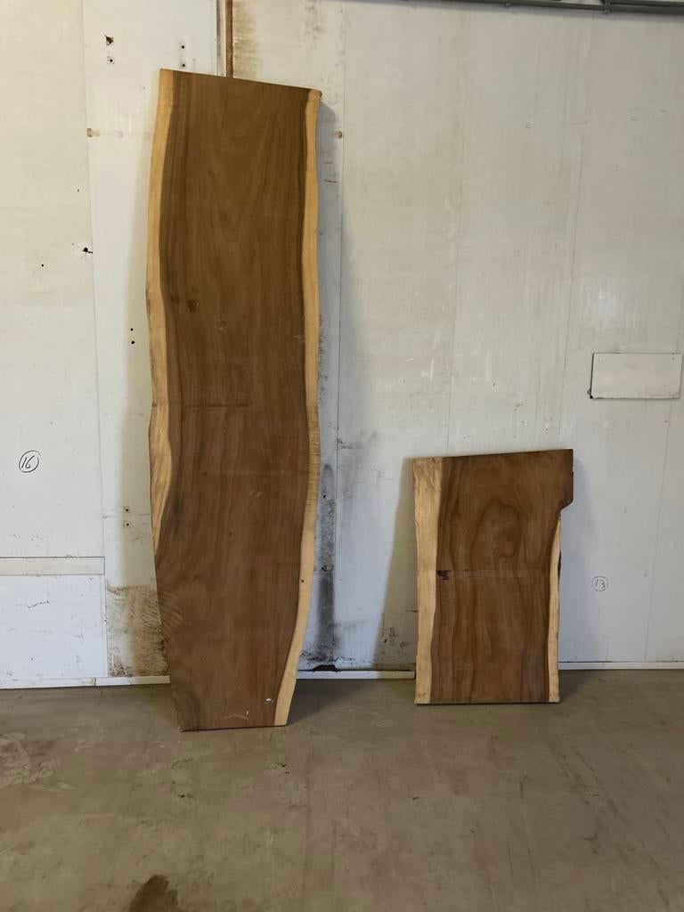 Suar Houten Tafelbladen - Unieke Stukken, Ophalen, Gebruikt, 250 tot 300 cm, Plank