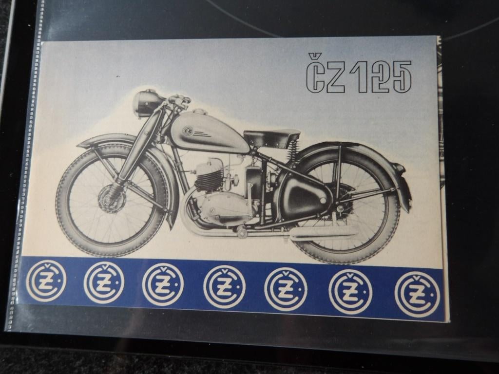 folder CZ 125cc Engelse taal, Motoren, Verzenden, Overige merken