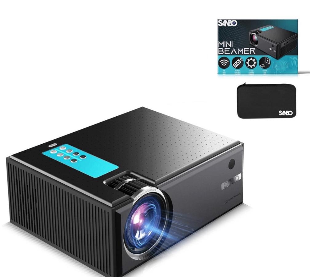 Sanbo Pro Smart Wi-Fi Mini Beamer, LED, Ophalen of Verzenden, Zo goed als nieuw, Full HD (1080)
