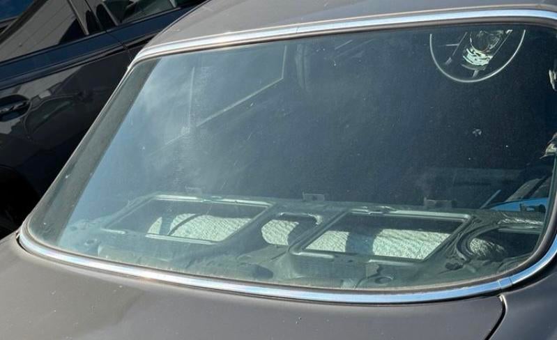 W126 achterraam Chroomlijsten compleet in nette staat, Ophalen of Verzenden, Gebruikt, Mercedes-Benz