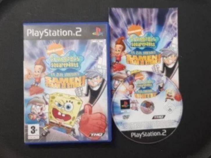PS2 | Spongebob en Zijn Vrienden Samen Staan ze Sterk, Avontuur en Actie, Gebruikt, 1 speler, Ophalen of Verzenden