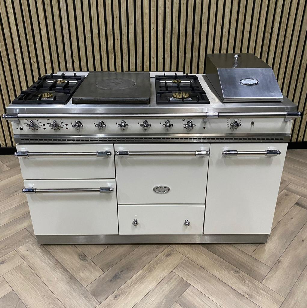 Prachtige Lacanche crème 140cm + Pizzaoven Vol Opties!, Warmhoudplaat, 60 cm of meer, Ophalen of Verzenden, Gas
