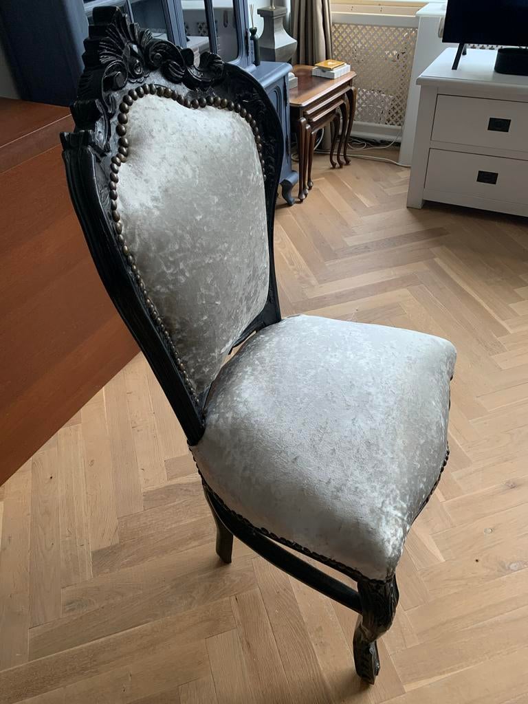 Barok stoel met witte bekleding, Ophalen, Gebruikt, Barok, Wit