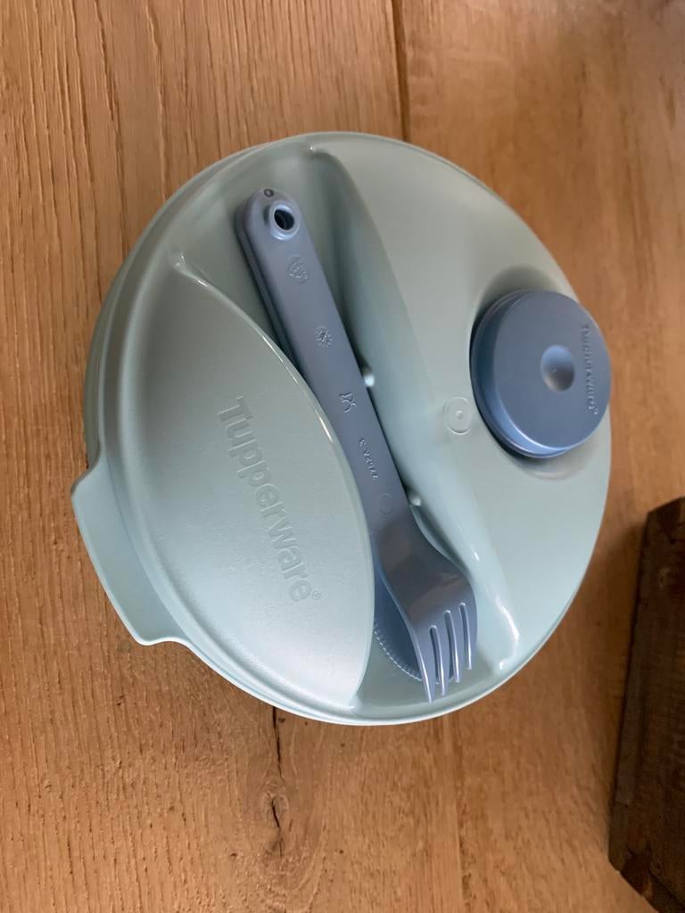 Tupperware koud op weg, salade bowl, Tupperware, Blauw, Nieuw, Ophalen of Verzenden